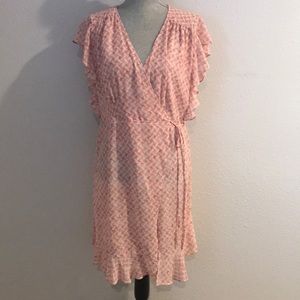 Anthropology Chiffon wrap dress